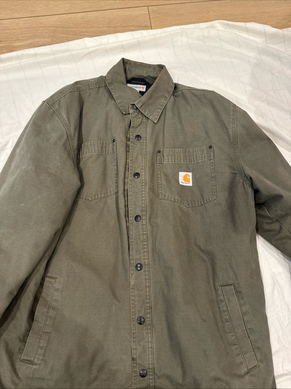 Carhartt Men's Moss Chatfiel Snap Front Lined Jacket Size M